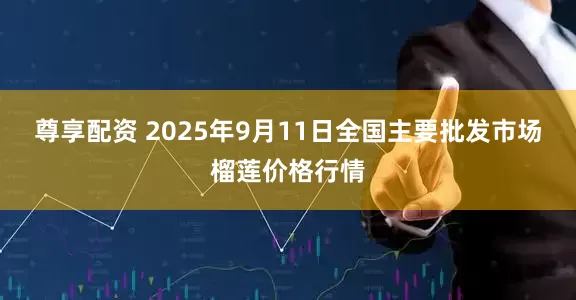尊享配资 2025年9月11日全国主要批发市场榴莲价格行情