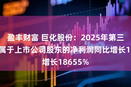 盈丰财富 巨化股份：2025年第三季度归属于上市公司股东的净利润同比增长18655%